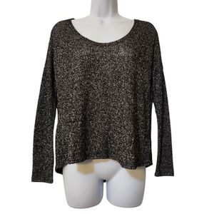 Mudd Women's Black High-Low Tunic Pullover Sweater - S